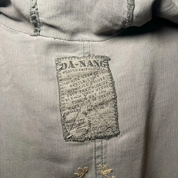Da-Nang Y2K boho bomber jacket size small S embroidered zipper - Picture 12 of 15